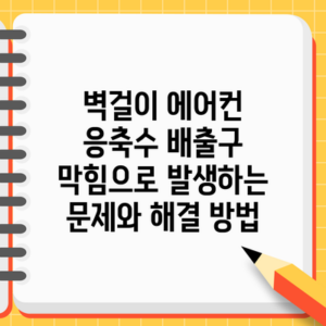 벽걸이 에어컨 응축수 배출구 막힘으로 발생하는 문제와 해결 방법