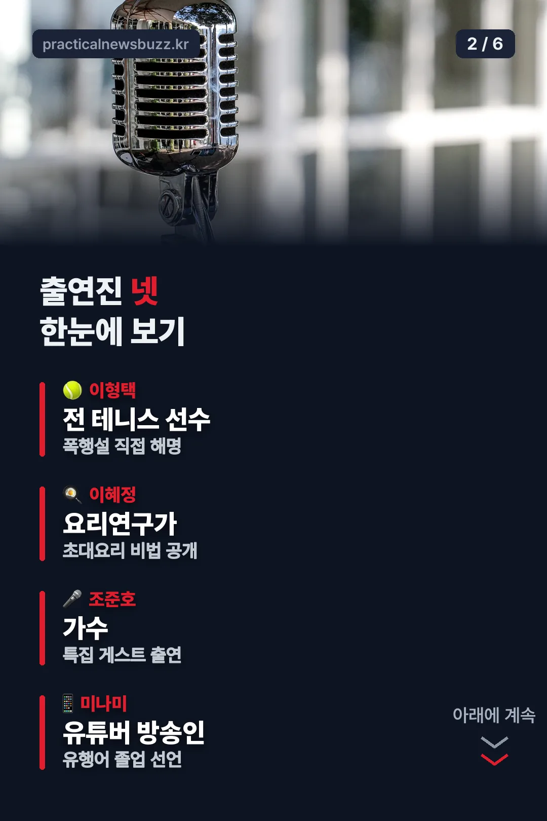 출연진 넷 한눈에